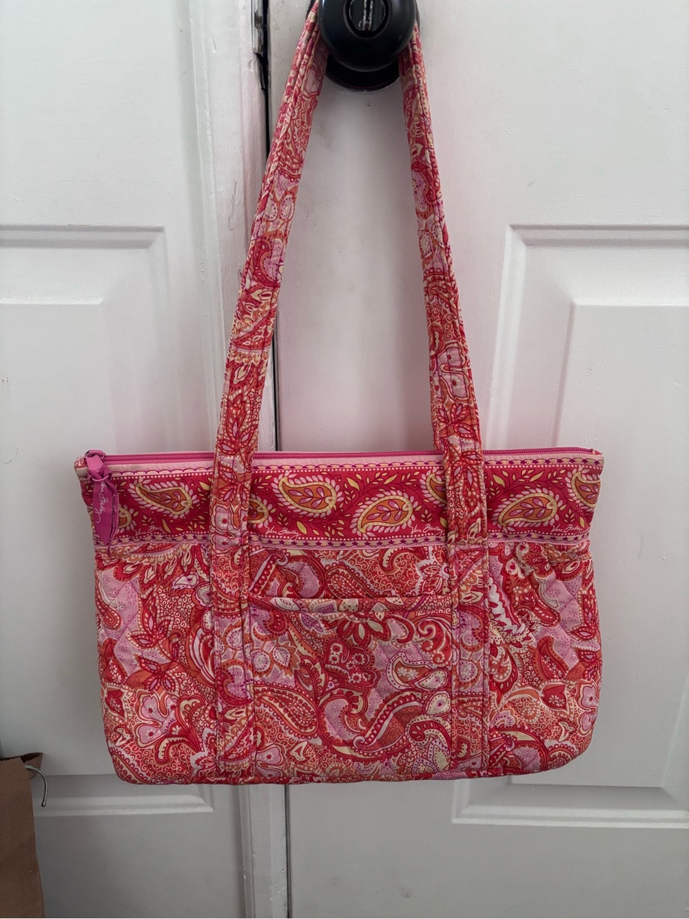 Vera Bradley Quilted Paisley Retired Shoulder Tote